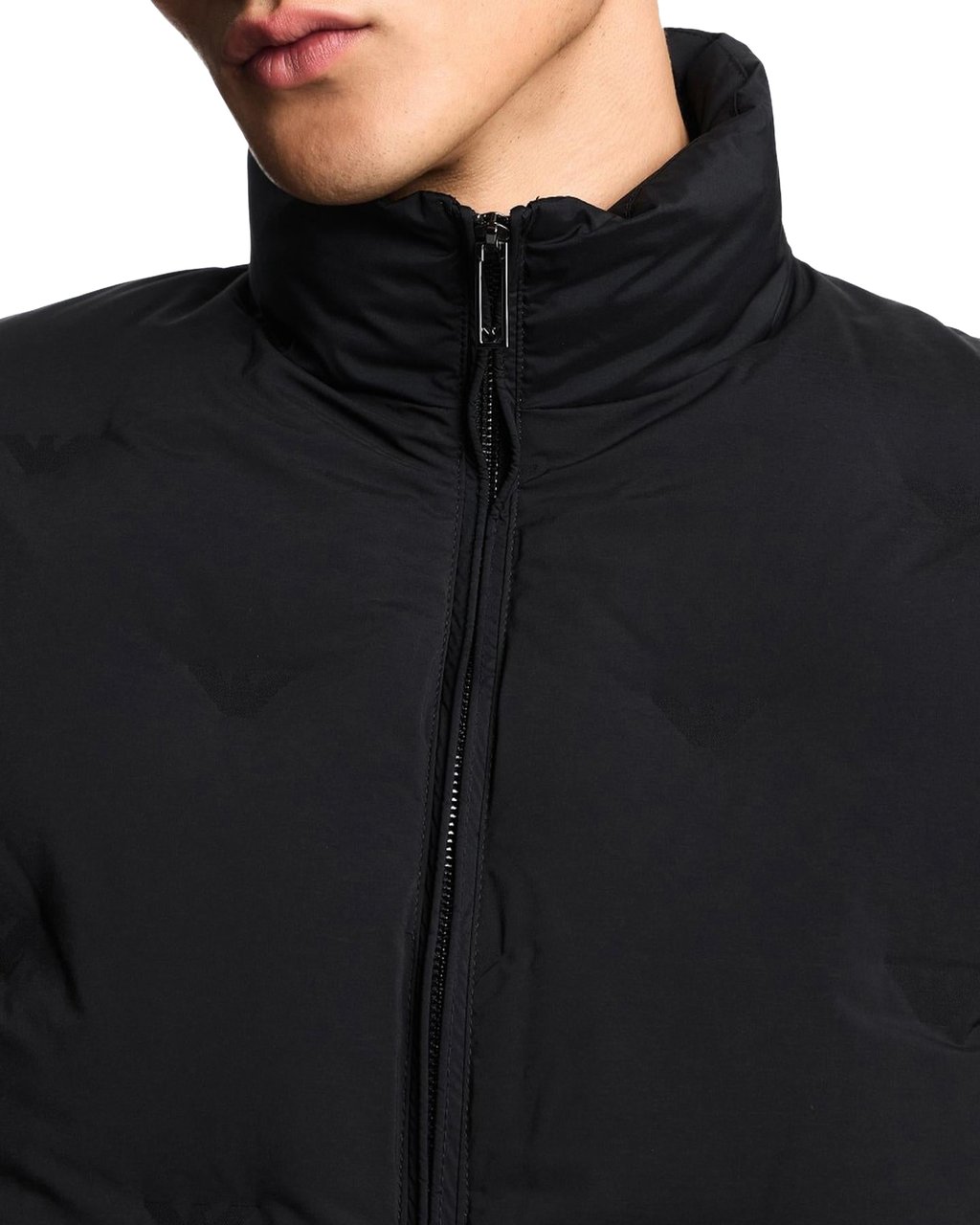 Emporio Armani Heren Full Zip Down Jacket Zwart Zwart