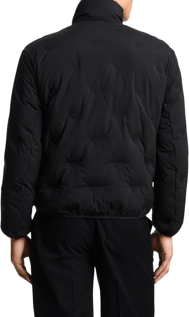 Emporio Armani Heren Full Zip Down Jacket Zwart Zwart