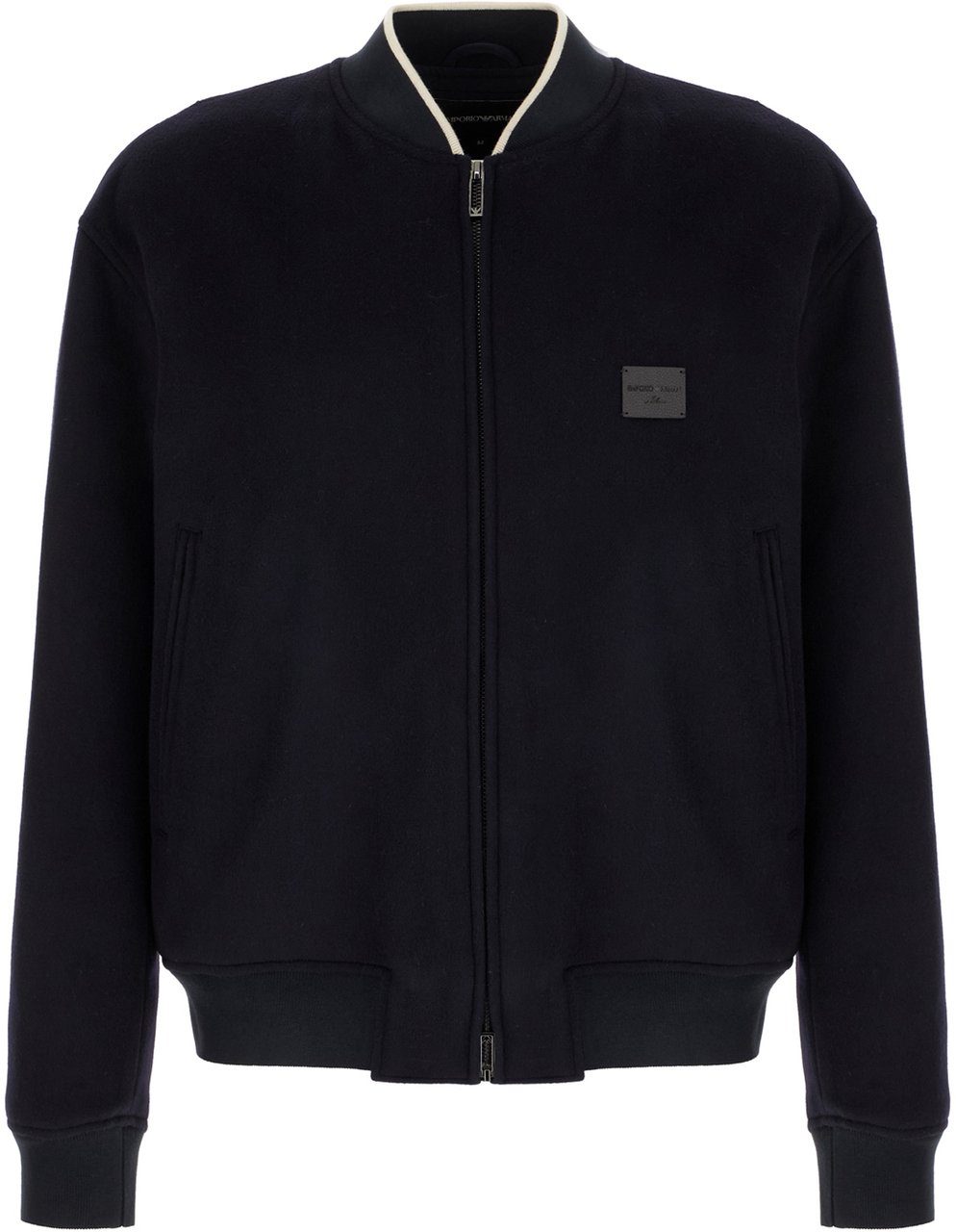 Emporio Armani Emporio Armani Midnight blue wool blend jacket Blauw