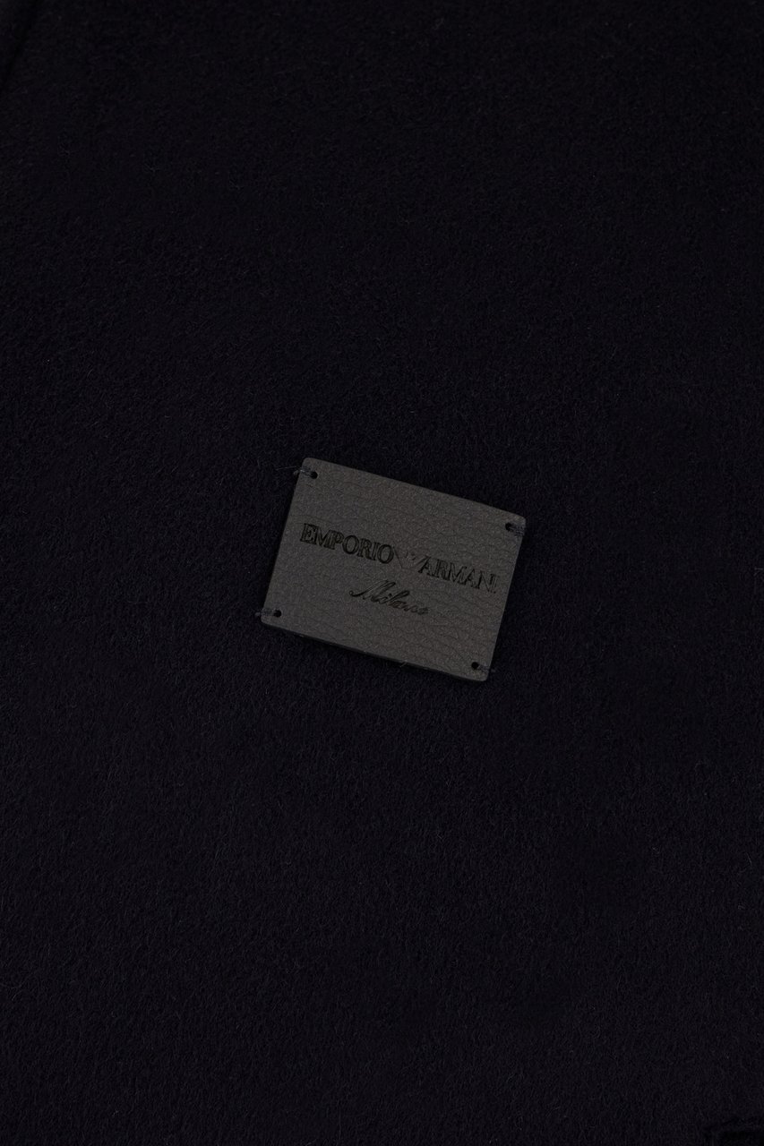 Emporio Armani Emporio Armani Midnight blue wool blend jacket Blauw