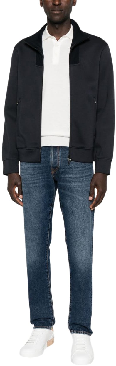 Emporio Armani Sweaters Blue Blauw