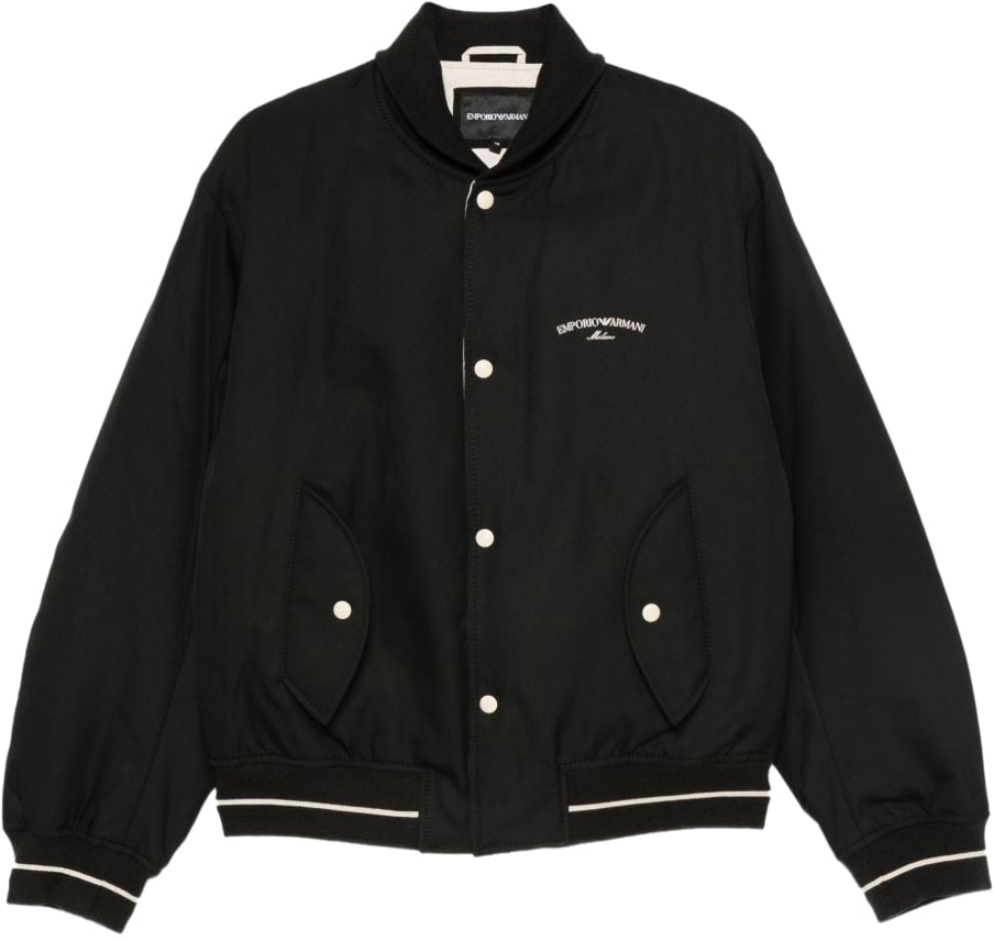 Emporio Armani Coats Black Zwart