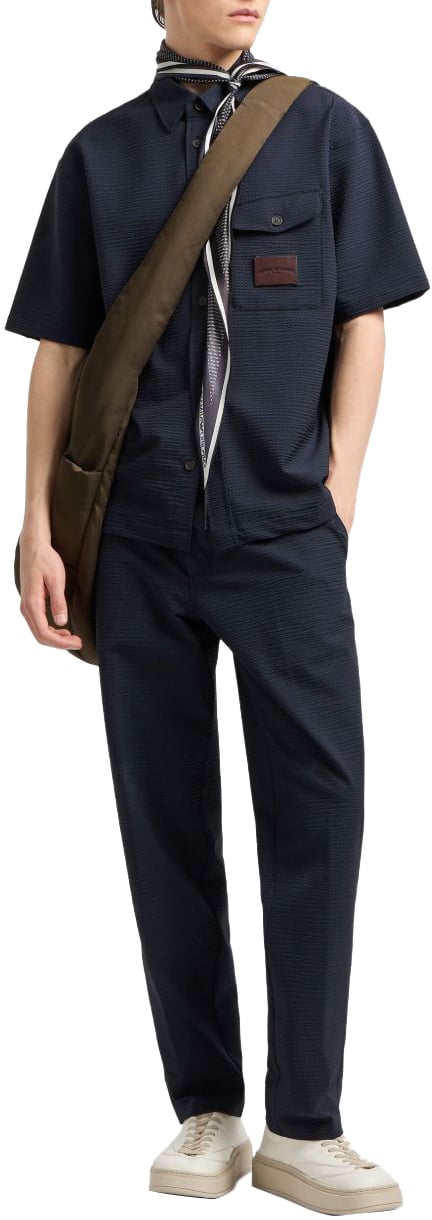Emporio Armani Trousers Blue Blauw