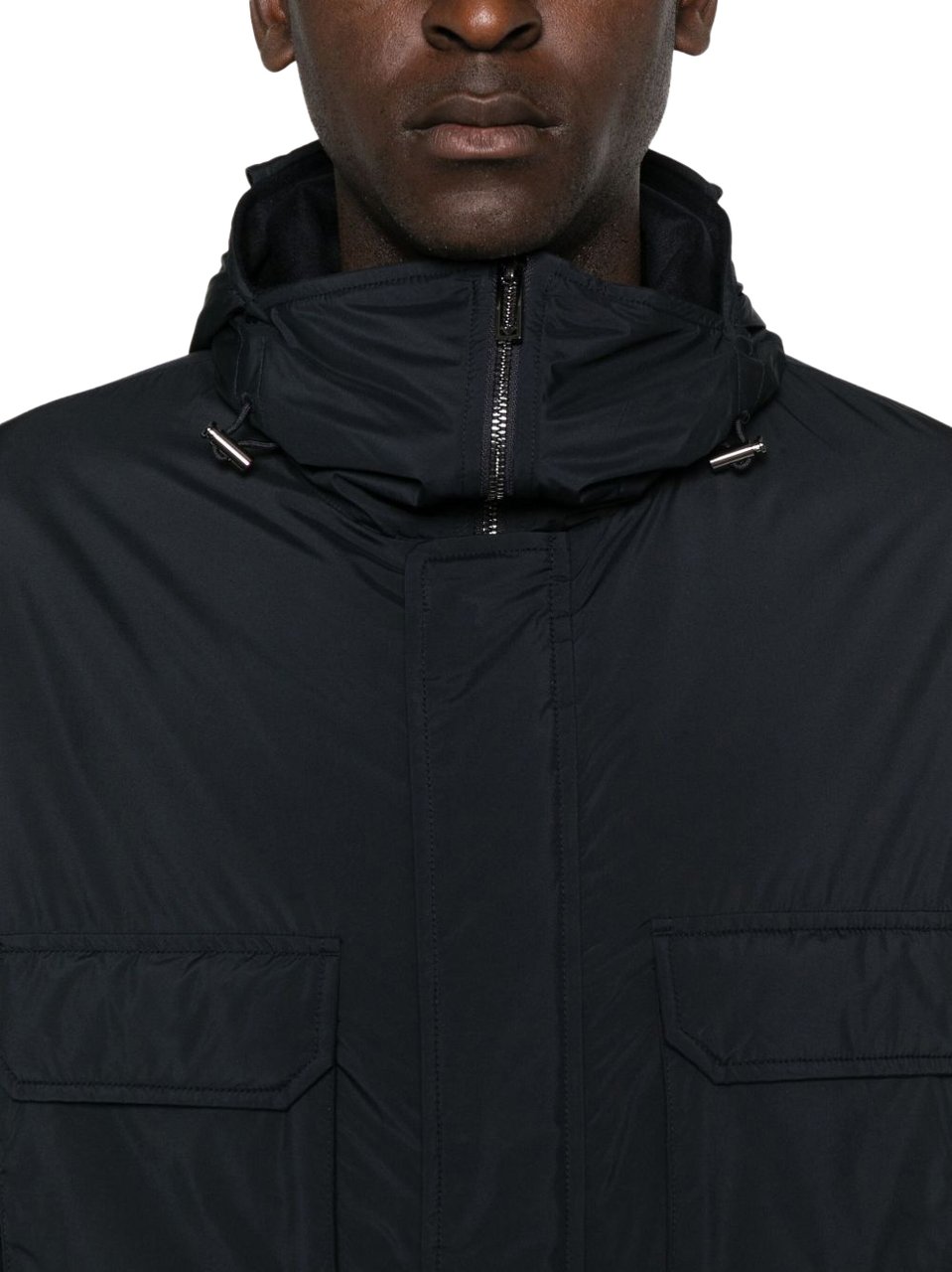 Emporio Armani Coats Blue Blauw