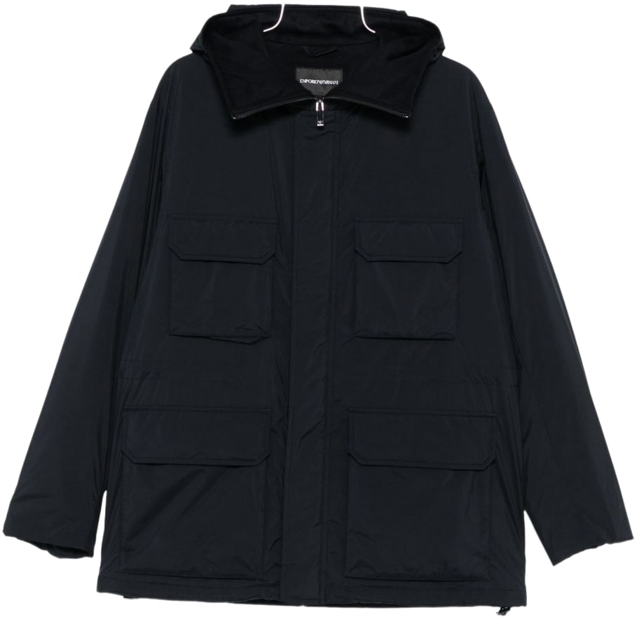 Emporio Armani Coats Blue Blauw