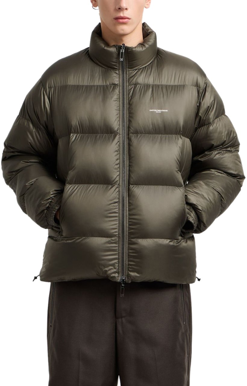 Emporio Armani Coats Black Zwart