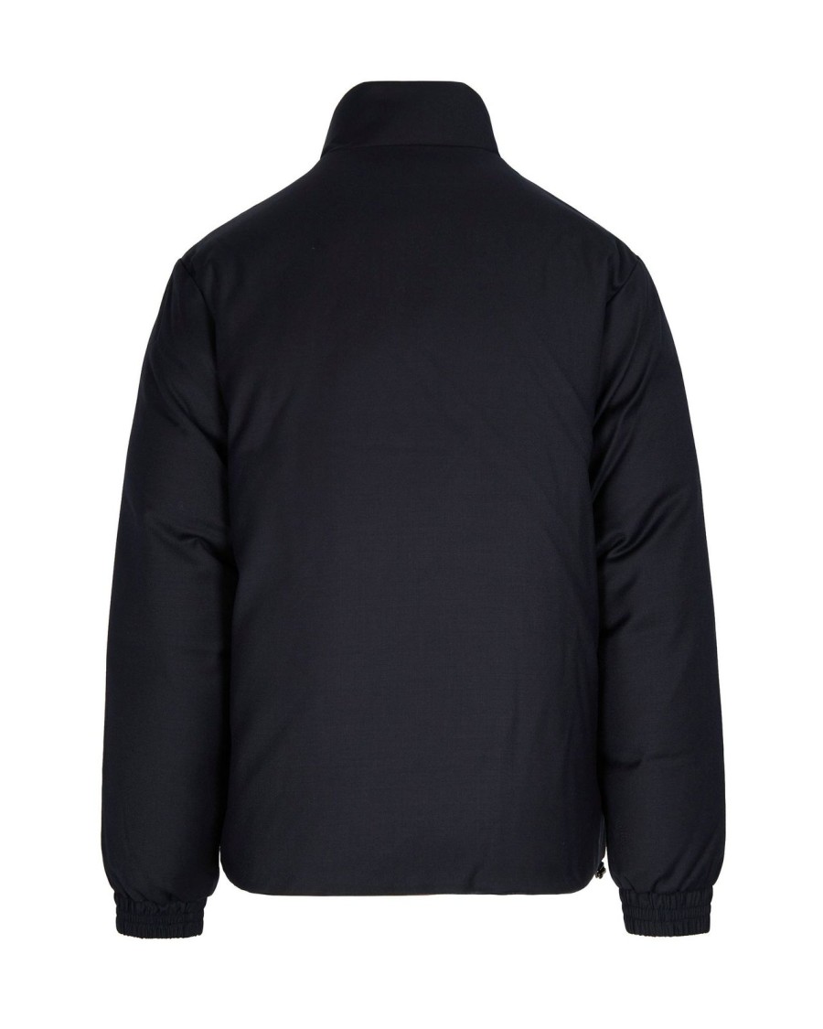 Emporio Armani Tailored Black Jacket With Minimalist Design And Classic Collar Zwart