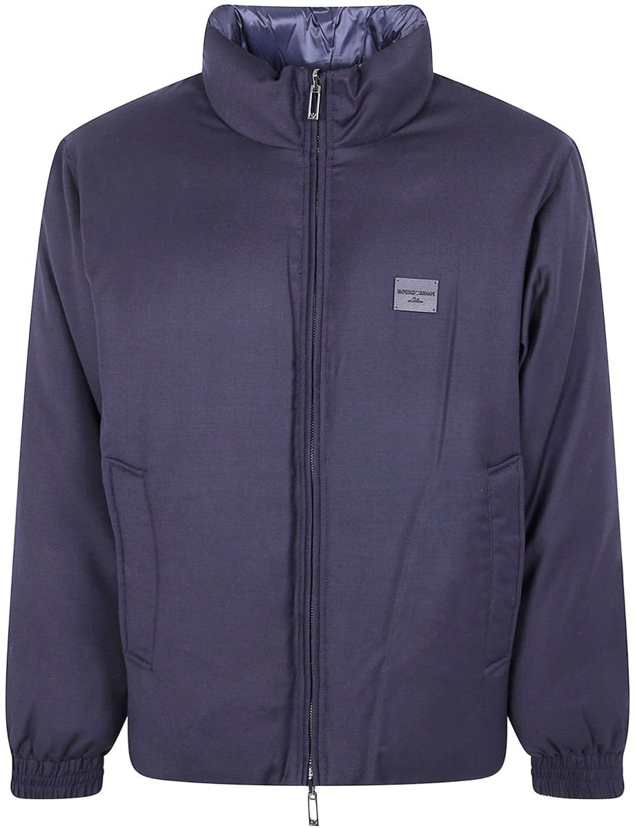Emporio Armani Coats Blue Blauw