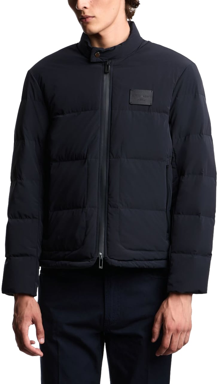 Emporio Armani Coats Blue Blauw
