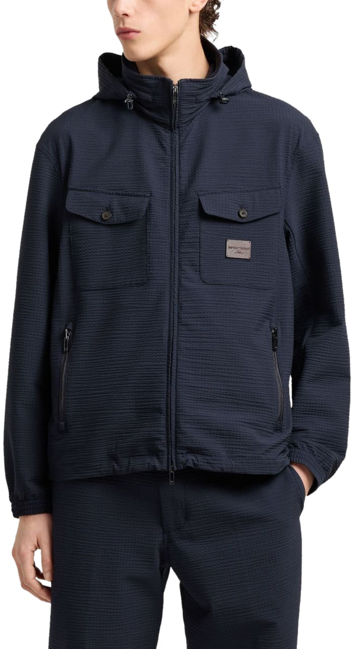 Emporio Armani Coats Blue Blauw