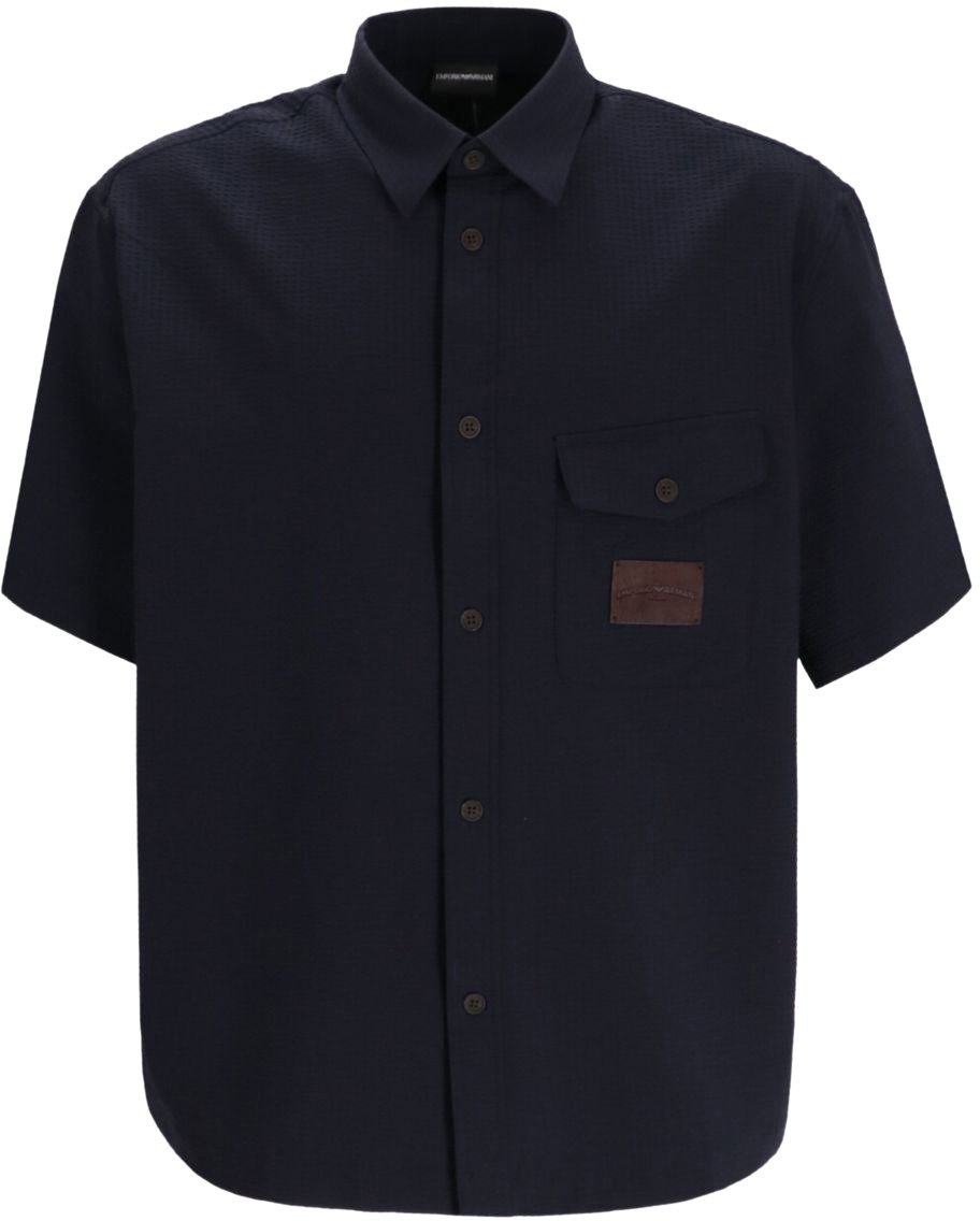 Emporio Armani Shirts Blue Blauw