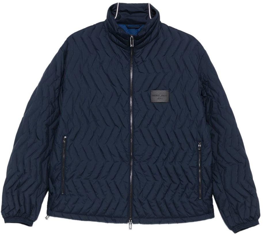 Emporio Armani Coats Blue Blauw