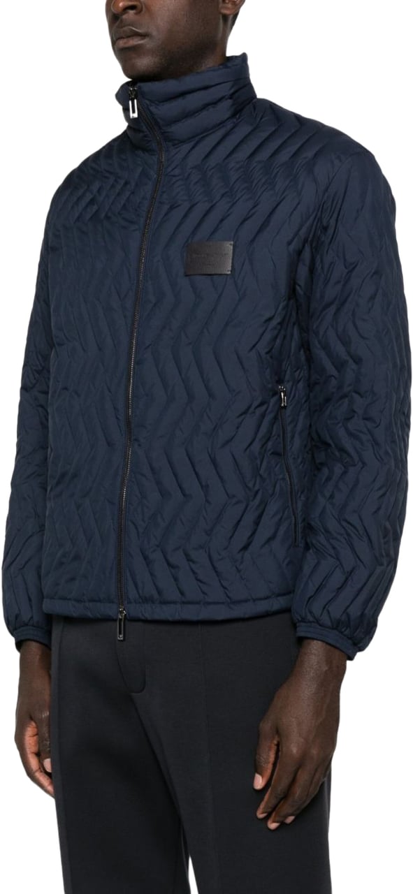 Emporio Armani Coats Blue Blauw