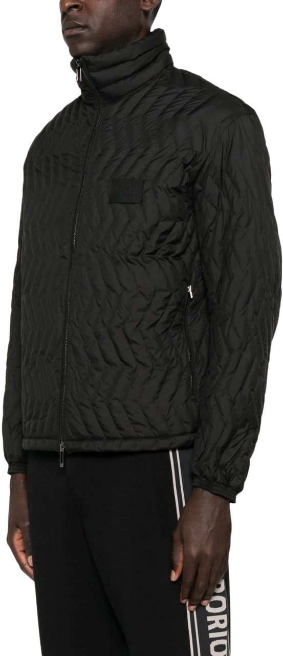 Emporio Armani Coats Black Zwart