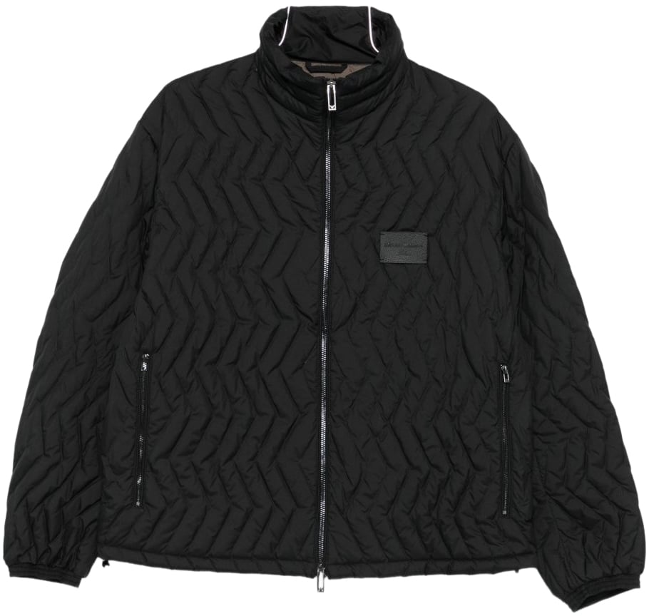 Emporio Armani Coats Black Zwart