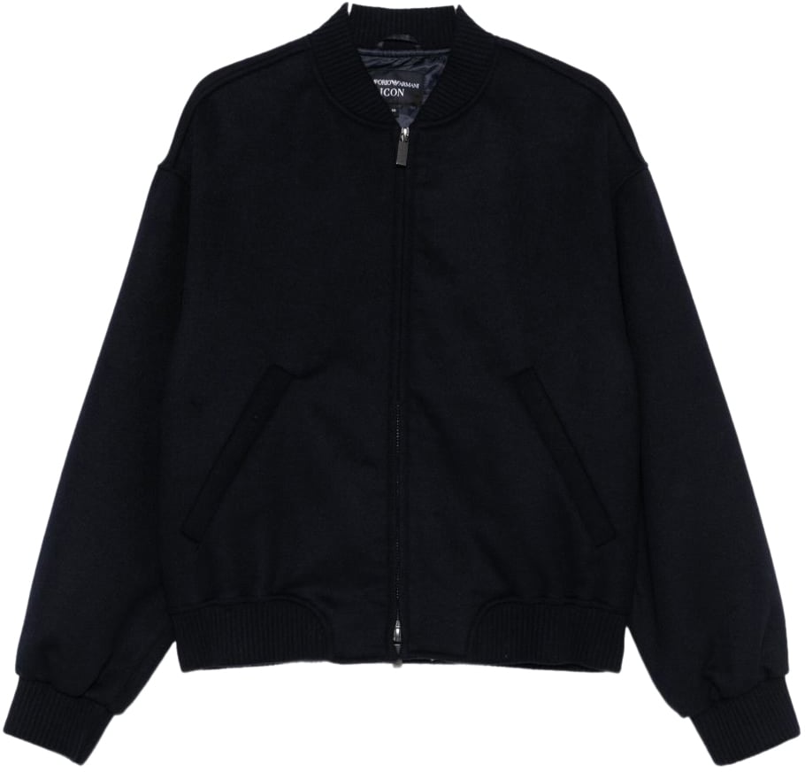 Emporio Armani Coats Blue Blauw