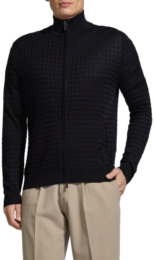 Emporio Armani Sweaters Blue Blauw