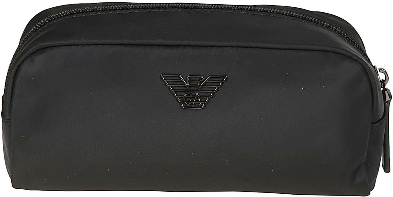 Emporio Armani Eagle Plaque Beauty Case Black Zwart