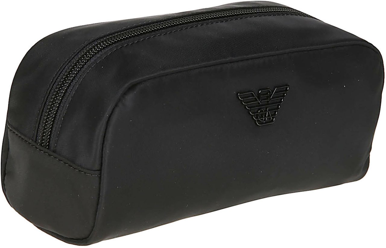 Emporio Armani Eagle Plaque Beauty Case Black Zwart