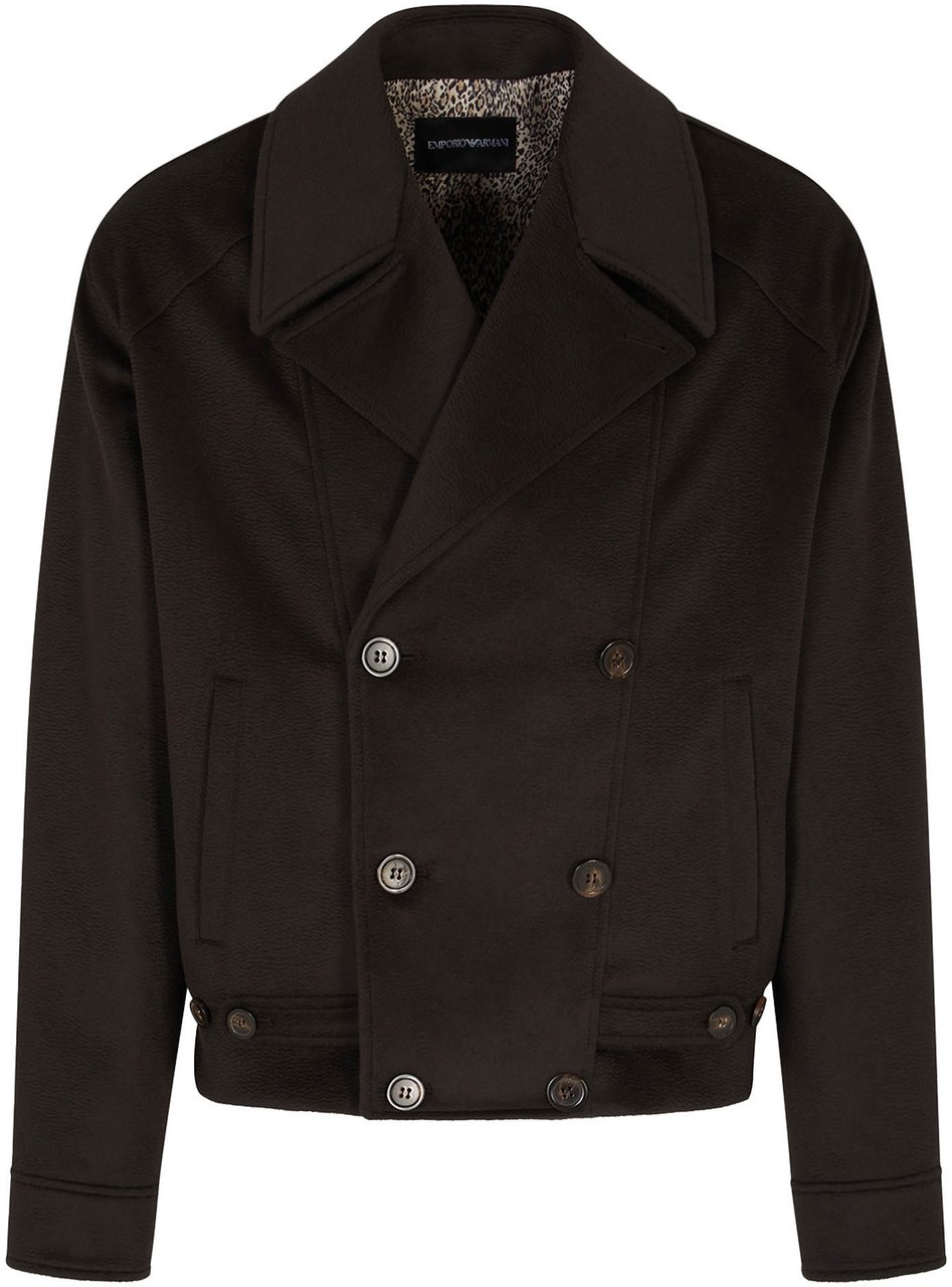 Emporio Armani Coats Brown Bruin