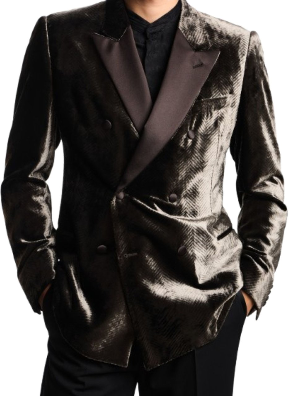 Emporio Armani Jackets Dark Brown Bruin