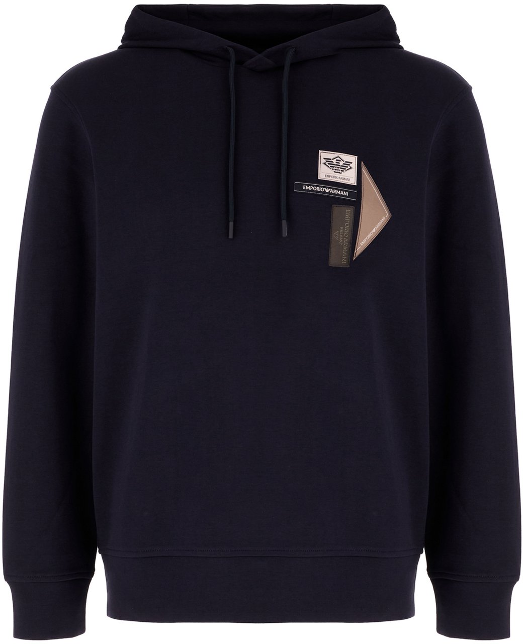 Emporio Armani Emporio Armani Black cotton blend sweatshirt Zwart