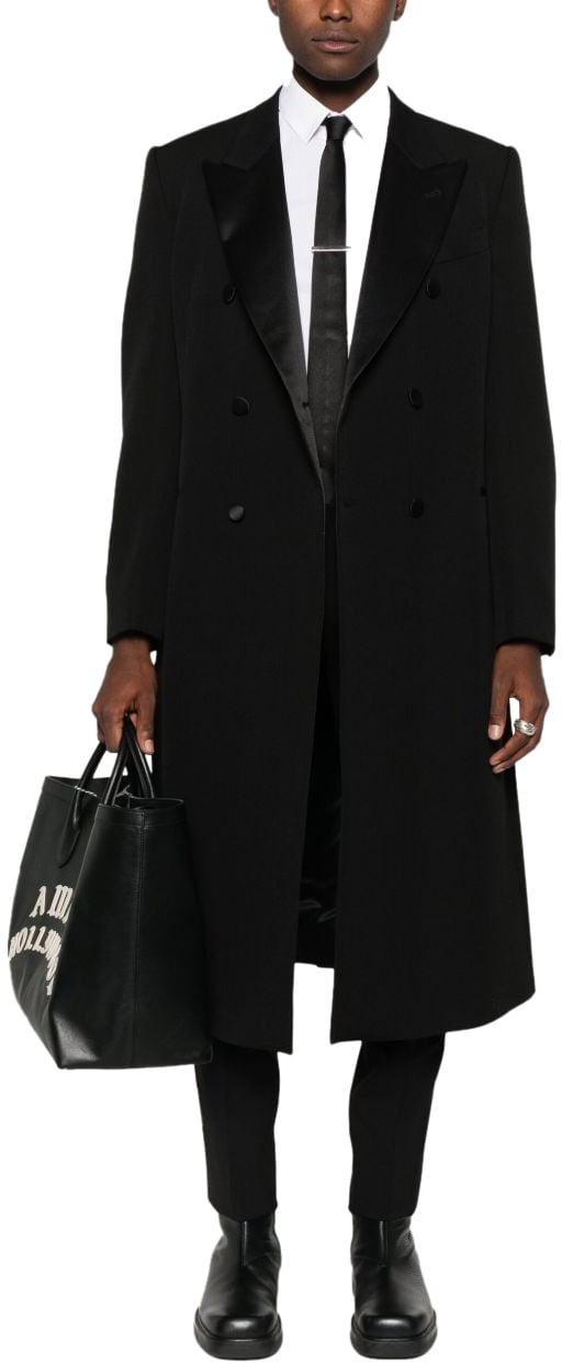 Emporio Armani Coats Black Zwart