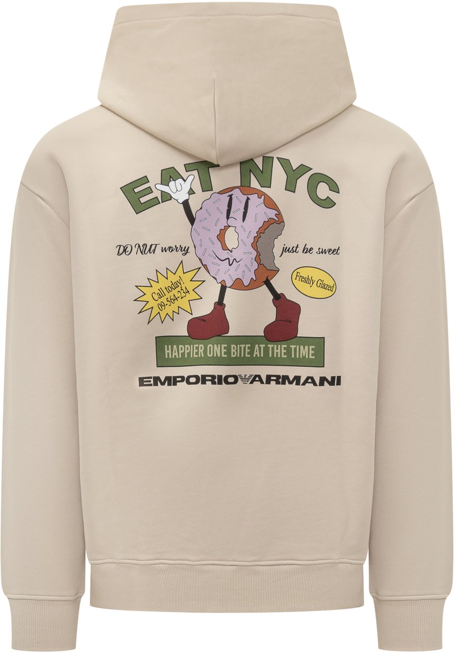 Emporio Armani Felpa con Cappuccio Beige Emporio Armani Beige