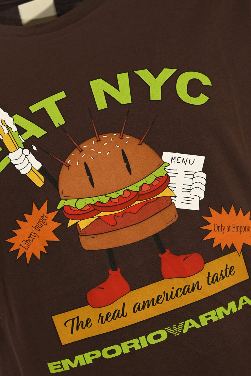 Emporio Armani T-Shirts And Polos Brown Bruin