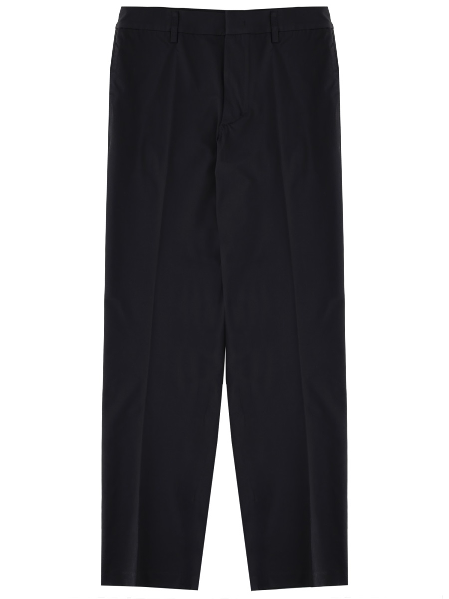 Emporio Armani Tailored Creases Slim Trousers Zwart