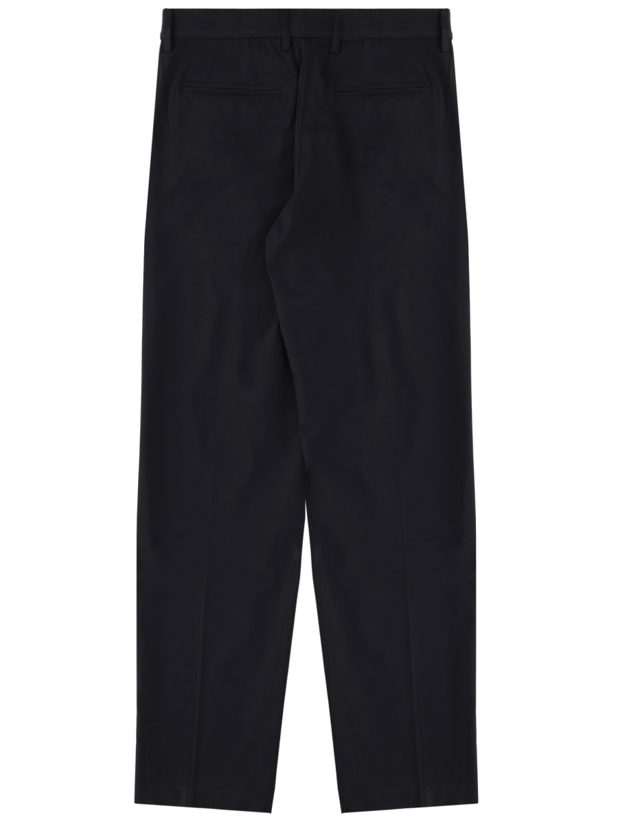 Emporio Armani Tailored Creases Slim Trousers Zwart