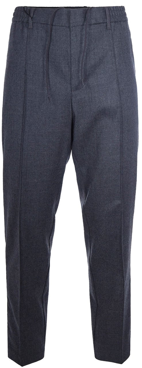 Emporio Armani Trousers Medium Grey Melange 1 Grijs