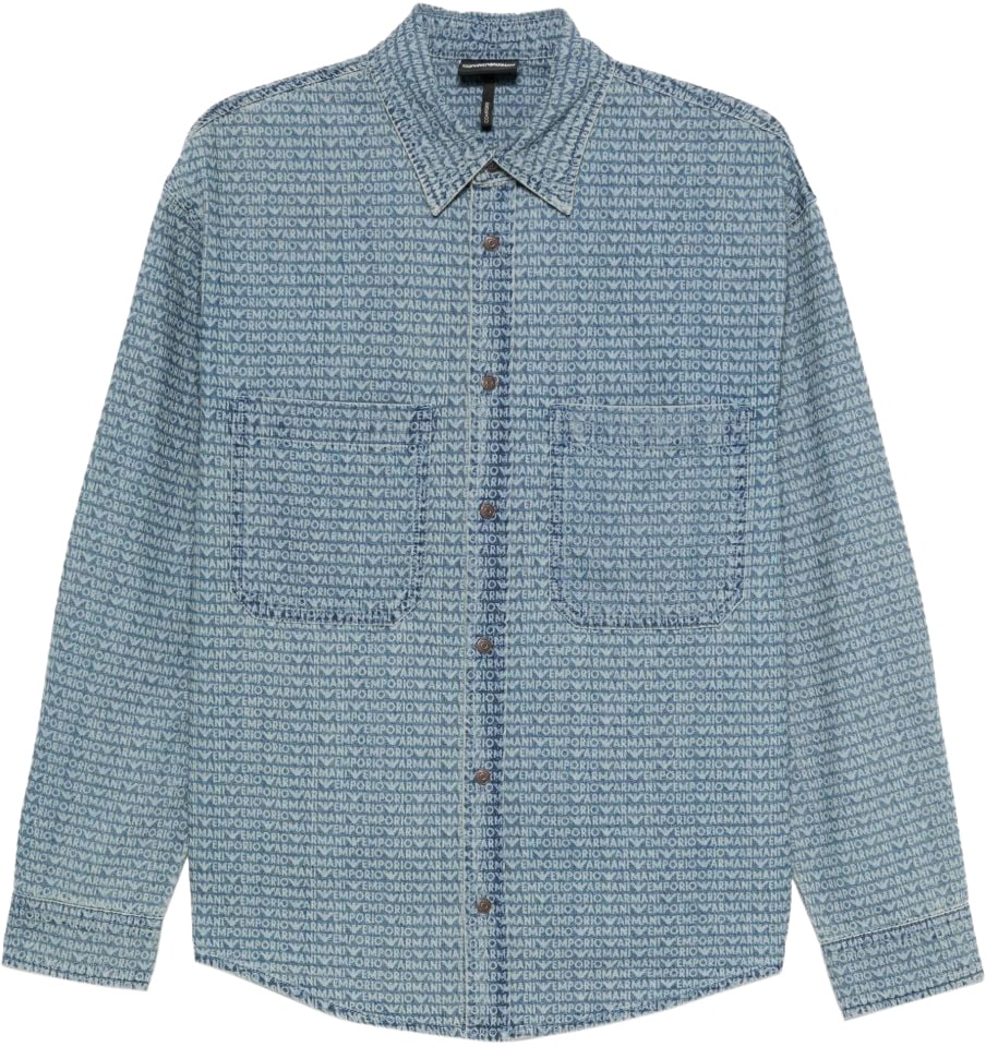 Emporio Armani Shirts Blue Blauw