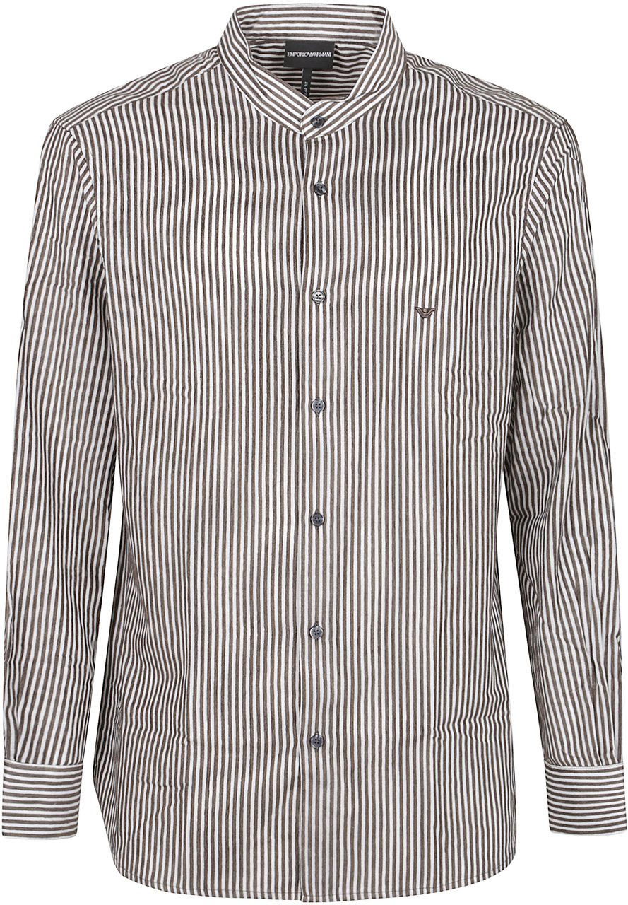 Emporio Armani Long Sleeve Shirt Black Zwart