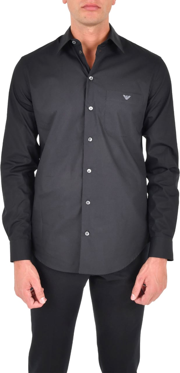 Emporio Armani Emporio Armani Shirts Black Zwart