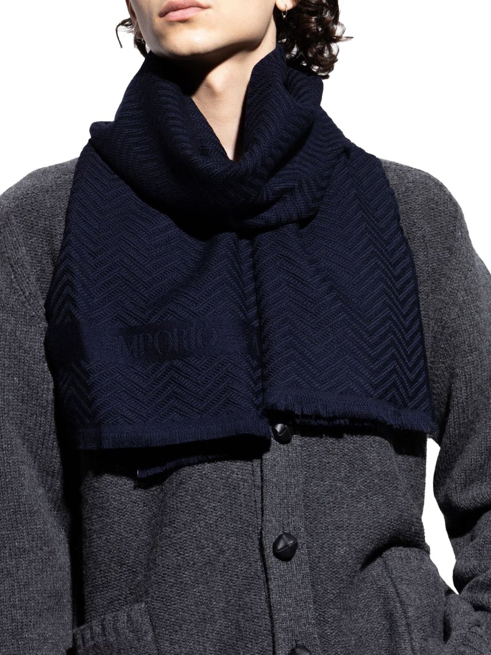 Emporio Armani Scarfs Blue Blauw
