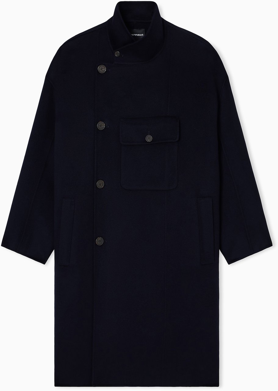 Emporio Armani Coats Blue Blauw