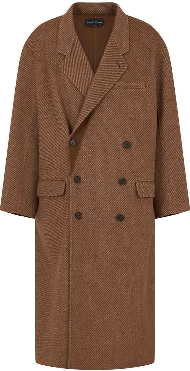 Emporio Armani Coats Camel Beige