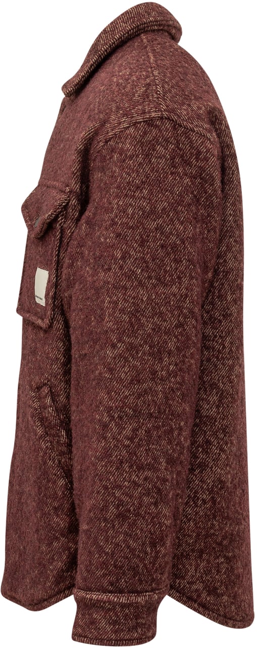 Emporio Armani Overshirt in Lana Bordeaux Emporio Armani Rood