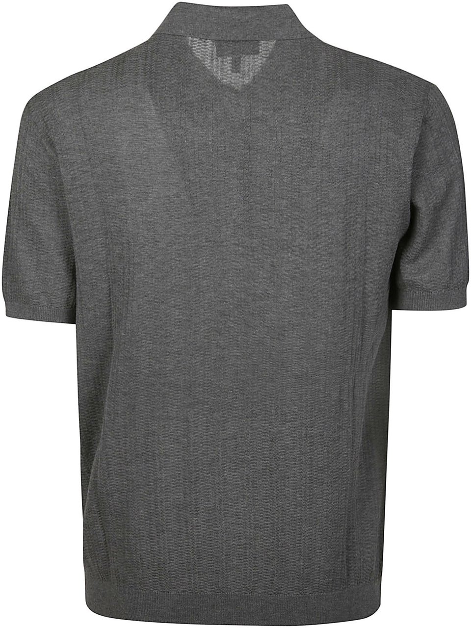 Emporio Armani Short Sleeve Half Zip Sweater Grey Grijs