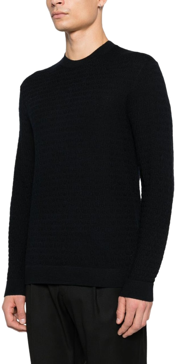 Emporio Armani Sweaters Blue Blauw