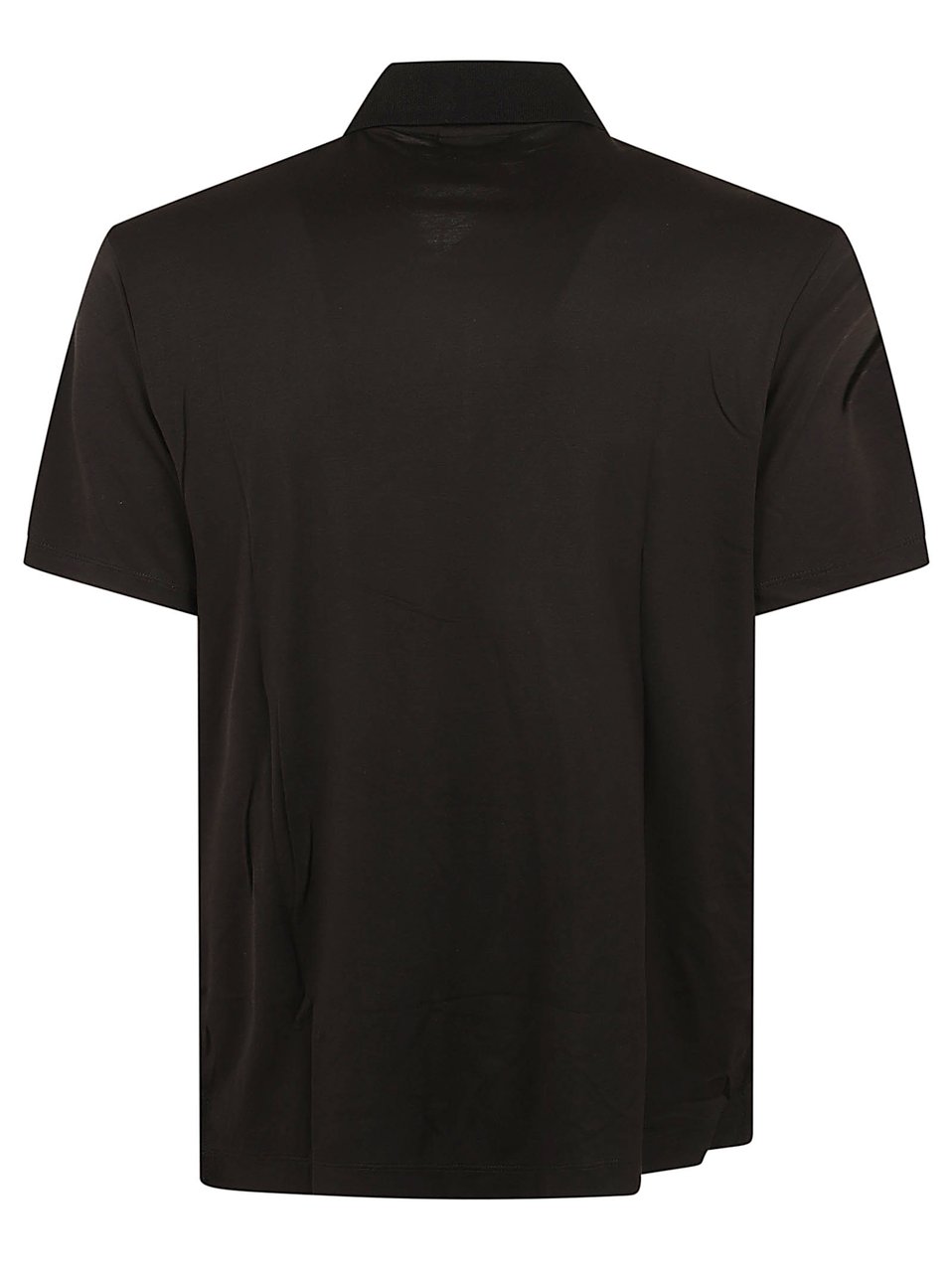 Emporio Armani Minimalist Embossed Logo Polo Shirt Zwart
