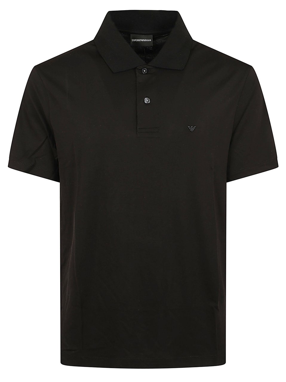 Emporio Armani Minimalist Embossed Logo Polo Shirt Zwart