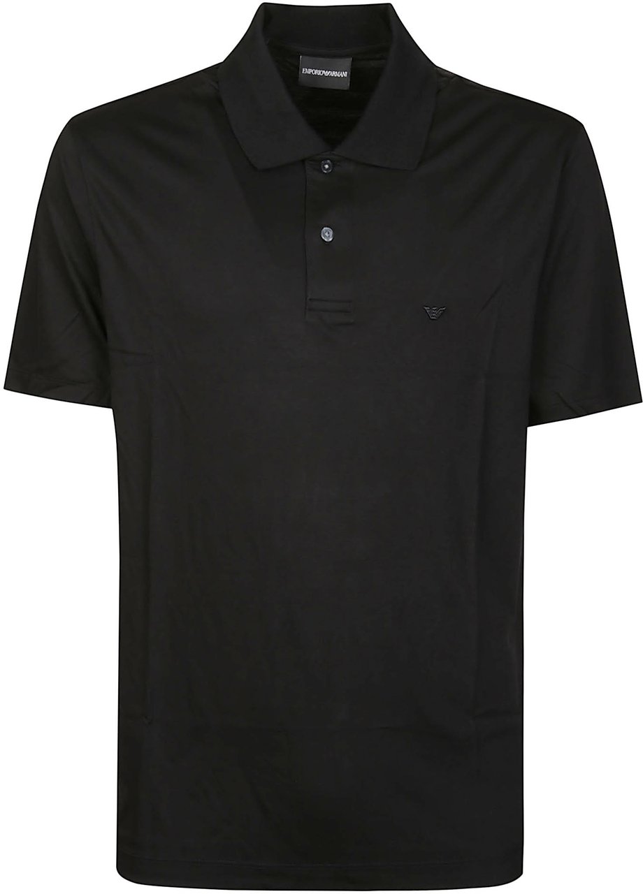 Emporio Armani Short Sleeve Slim Polo Shirt Black Zwart