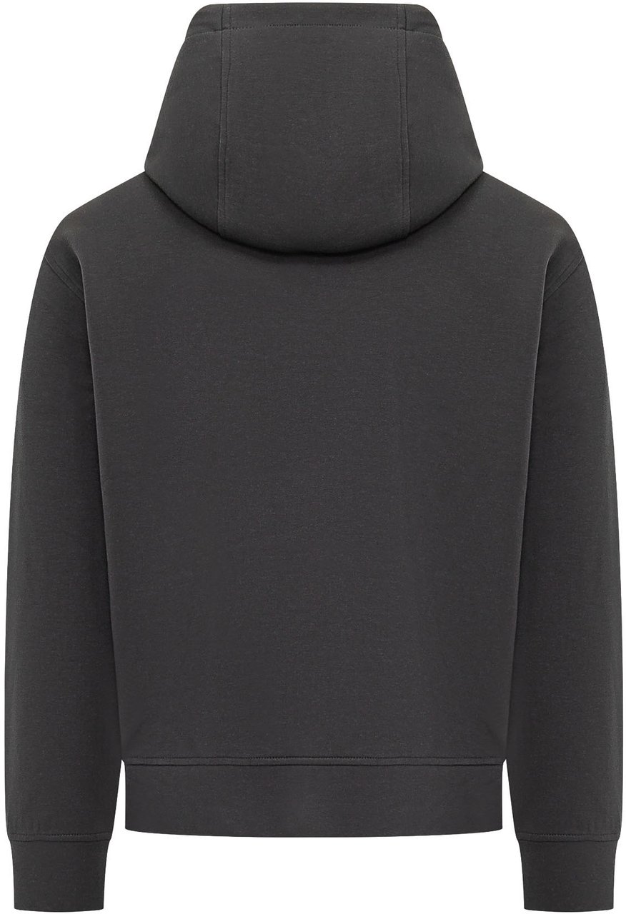 Emporio Armani Felpa con Cappuccio e Coulisse Annodata Donkergrijs