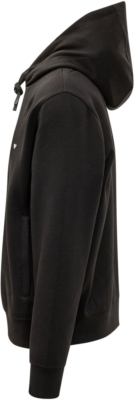 Emporio Armani Felpa con Cappuccio e Coulisse Annodata Zwart