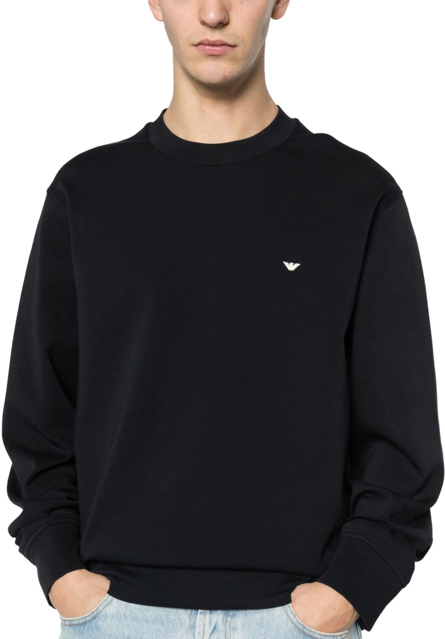 Emporio Armani Sweaters Blue Blauw