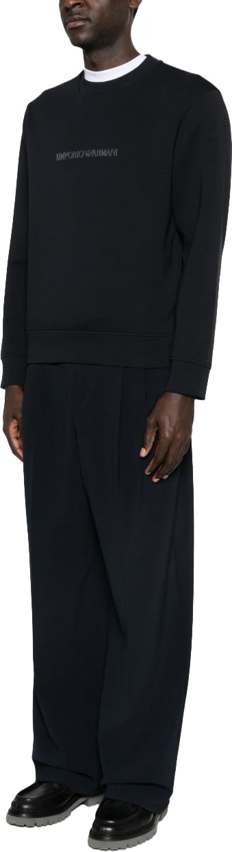 Emporio Armani Sweaters Blue Blauw