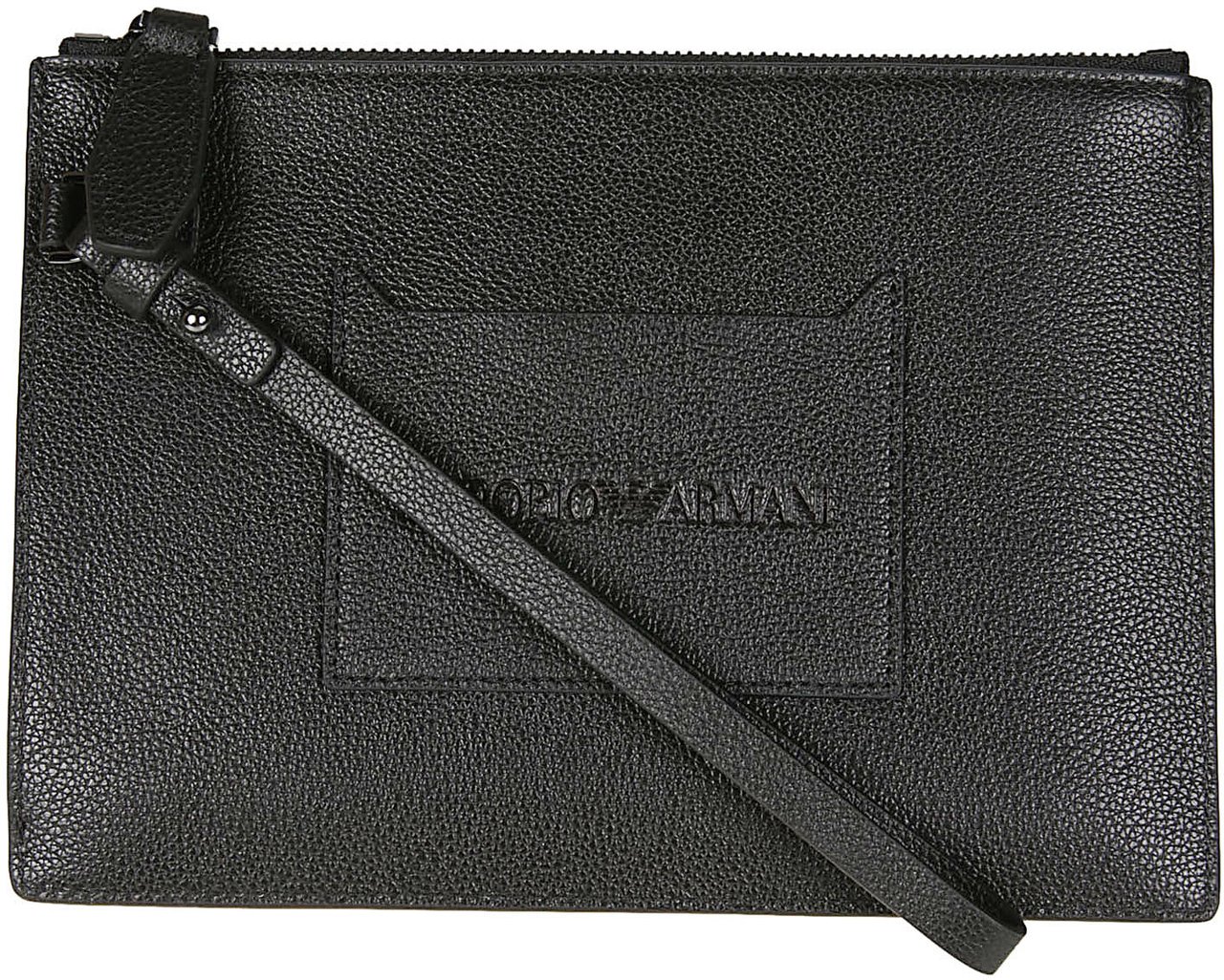 Emporio Armani Logo Plaque Pochette Black Zwart
