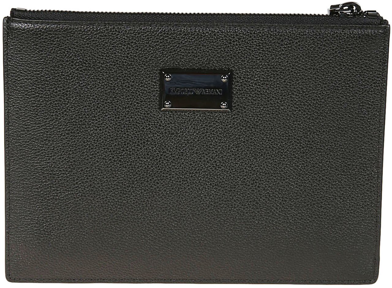 Emporio Armani Logo Plaque Pochette Black Zwart
